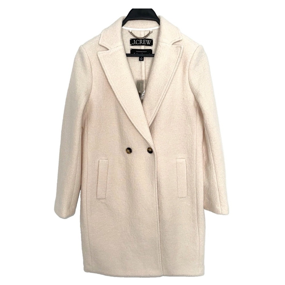 J. Crew | Daphne Topcoat Italian Boiled Wool Dusty Ivory | 16 - Picture 4 of 11